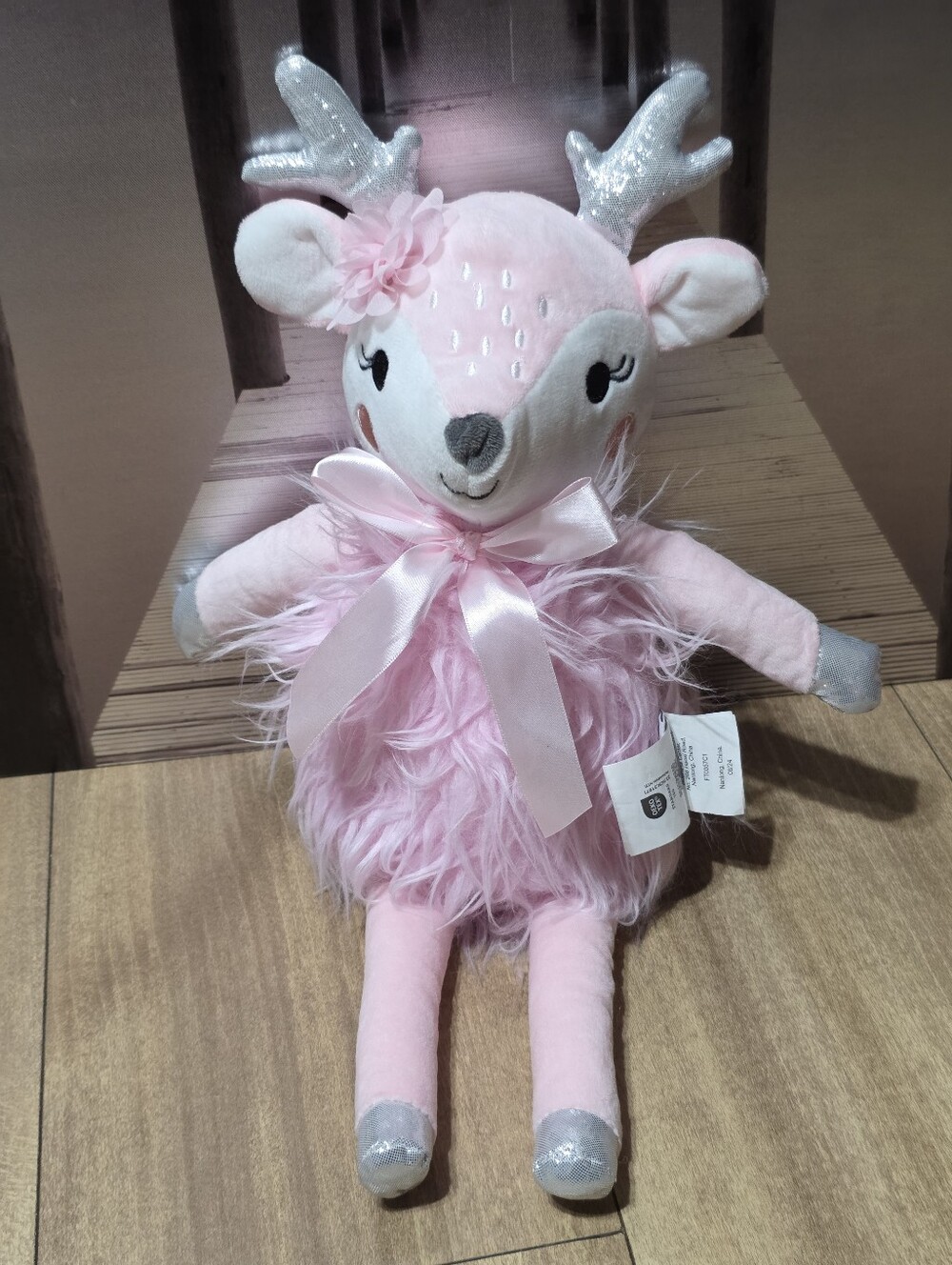 Cupcakes And Cashmere Pink Reindeer Plush Stuffed Animal